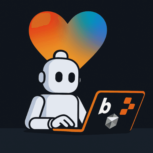 Illustration depicting AI-assisted software development